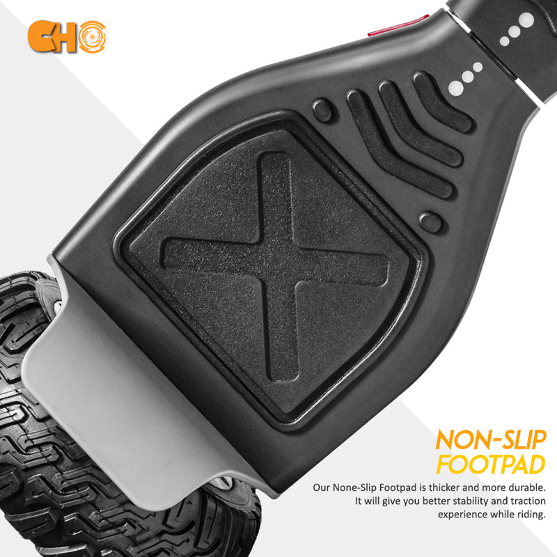 8.5" Off Road Infinity LED Wheels Bluetooth Speaker Hoverboard Self Balancing Racing Tire Black