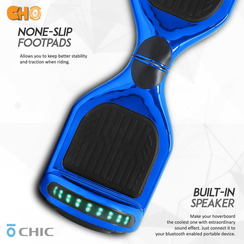 6.5" CHO Chrome Series Hoverboard Chrome Blue - CHO Sports